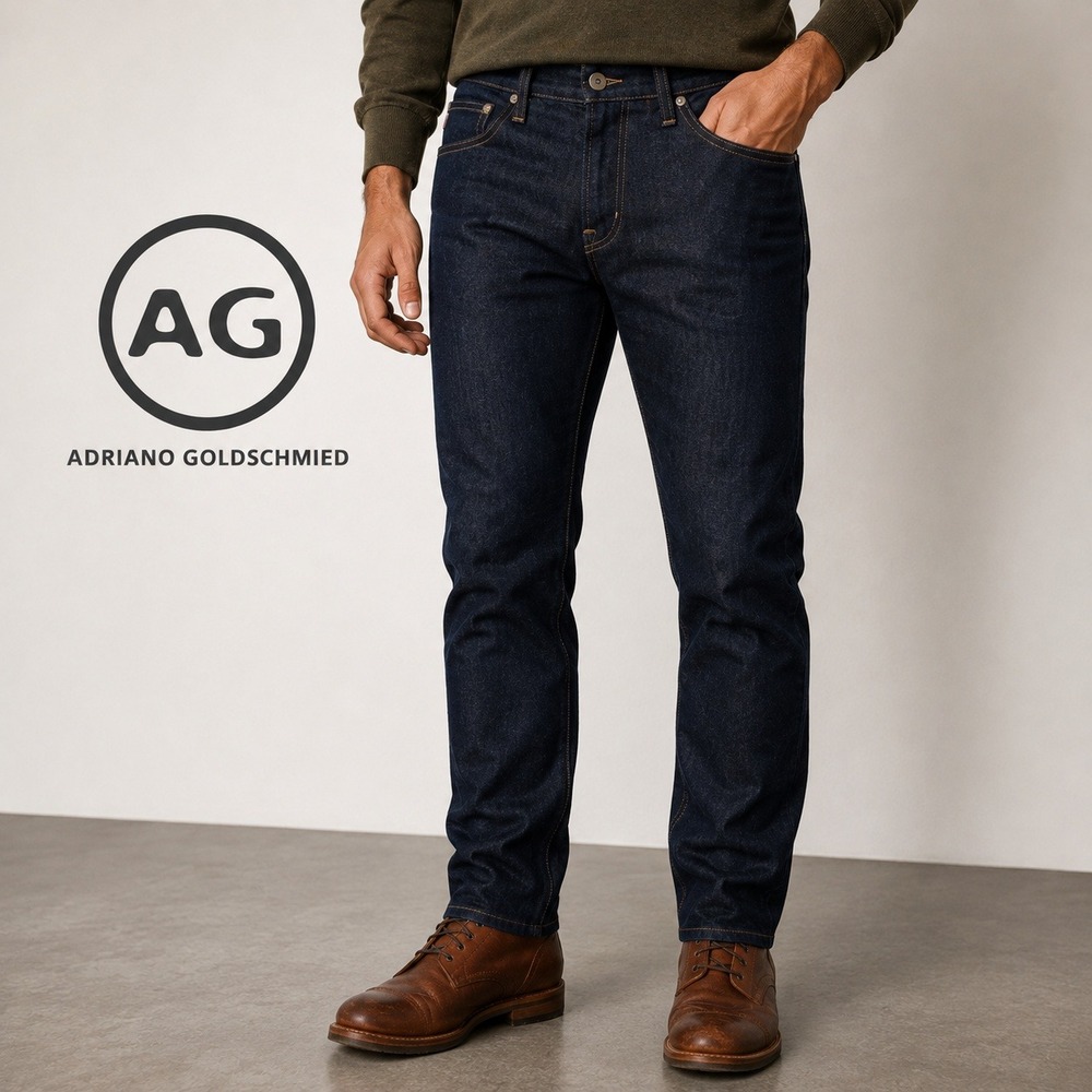 AG Adriano Goldschmied The Matchbox Slim Straight Jeans Men 32x34 Dark Indigo
